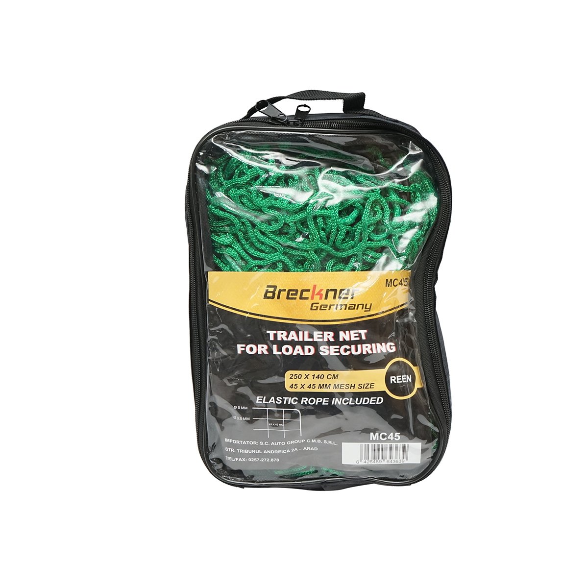 Plasa elastica remorca auto pentru ancorare marfa de 2.5mx1.4m Breckner Germany